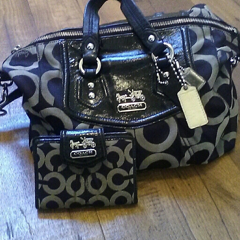 Coach bag and wallet set $95